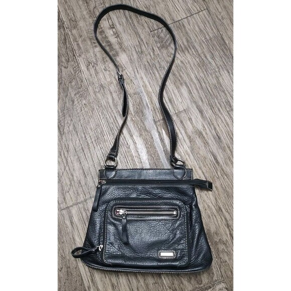 The Sak Pebbled Leather Purse Dark Brown Bag Cross Body Shoulderbag Hand… - Picture 1 of 14